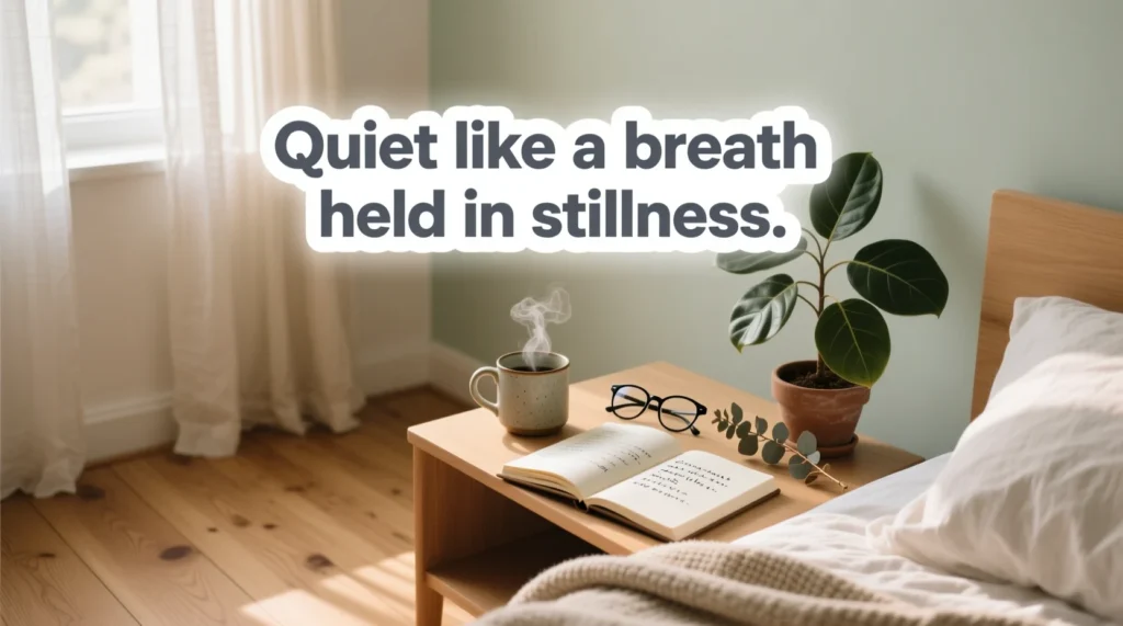similes for quiet