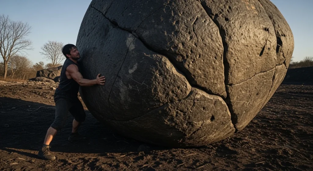 Heavy as a boulder