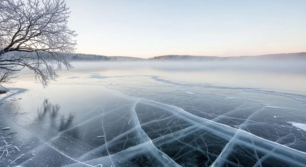 Silence is like a frozen lake