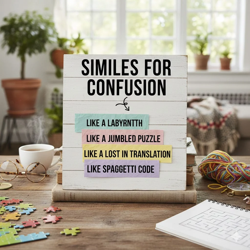similes for confusion