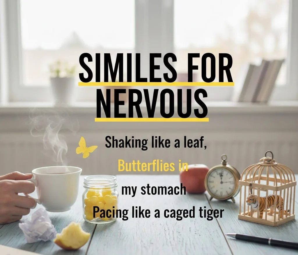 similes for nervous