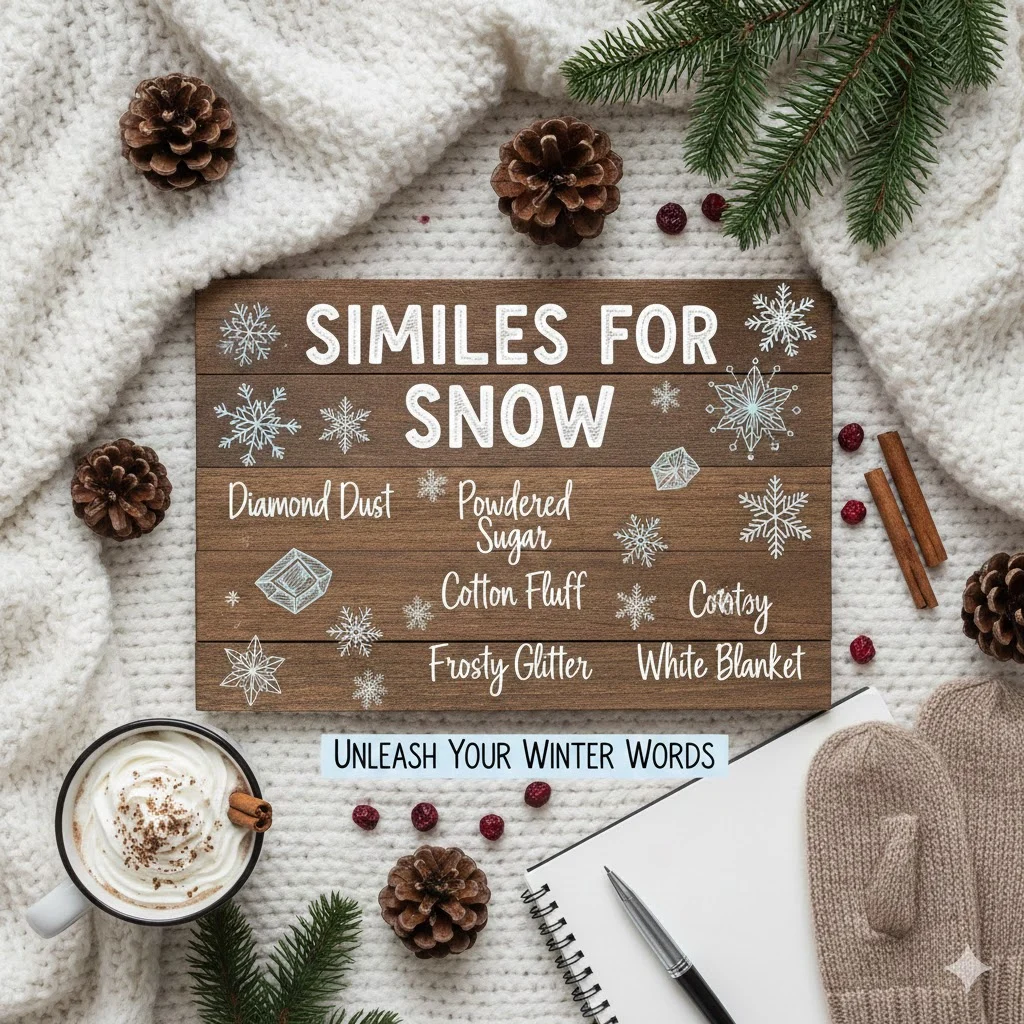 similes for snow