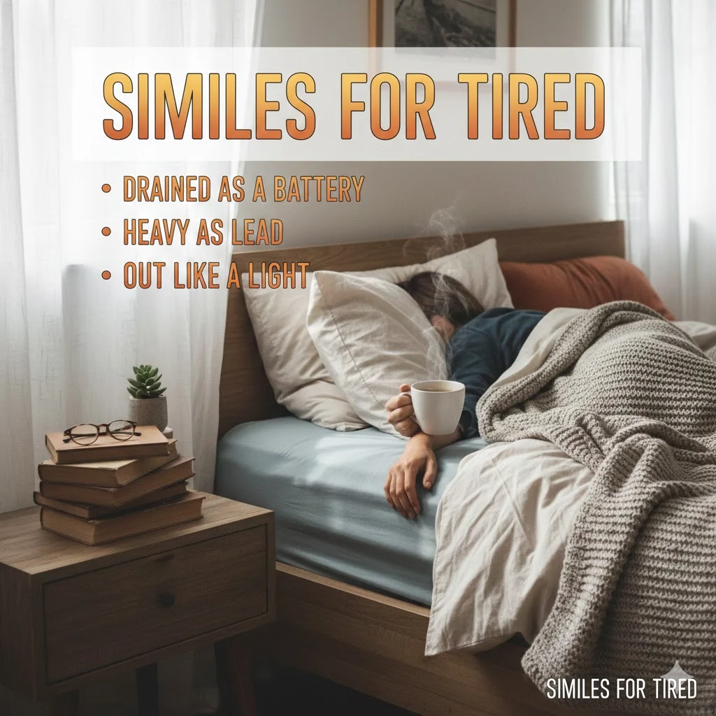 similes for tired