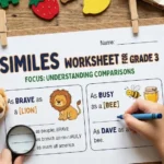 similes worksheet for grade 3