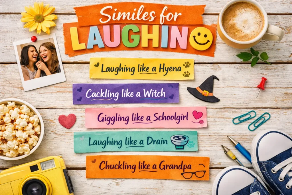 similes for laughing