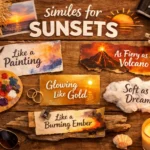 similes for sunsets