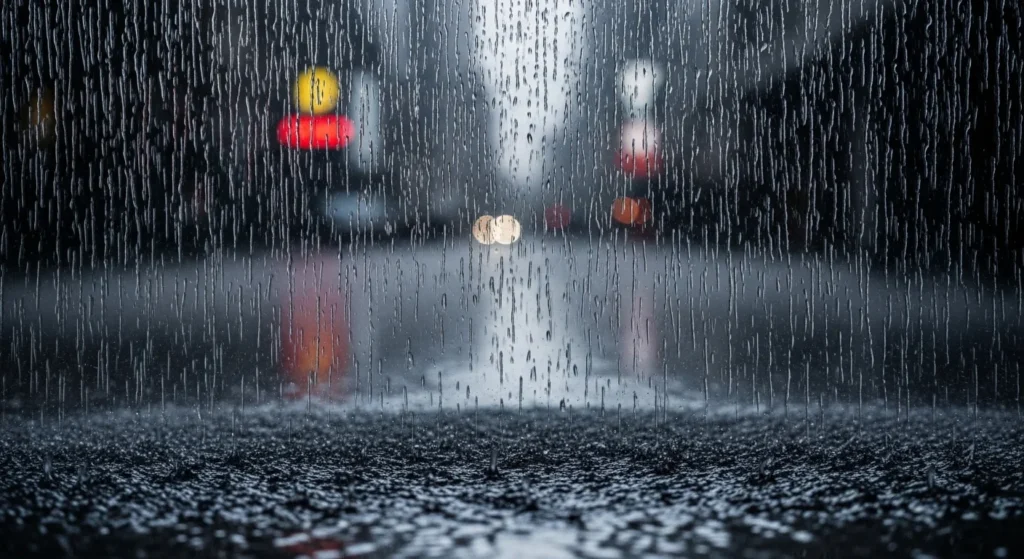 Rain like a Curtain of Glass