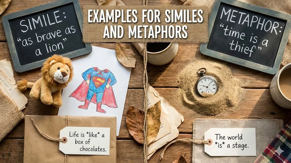 examples for similes and metaphors