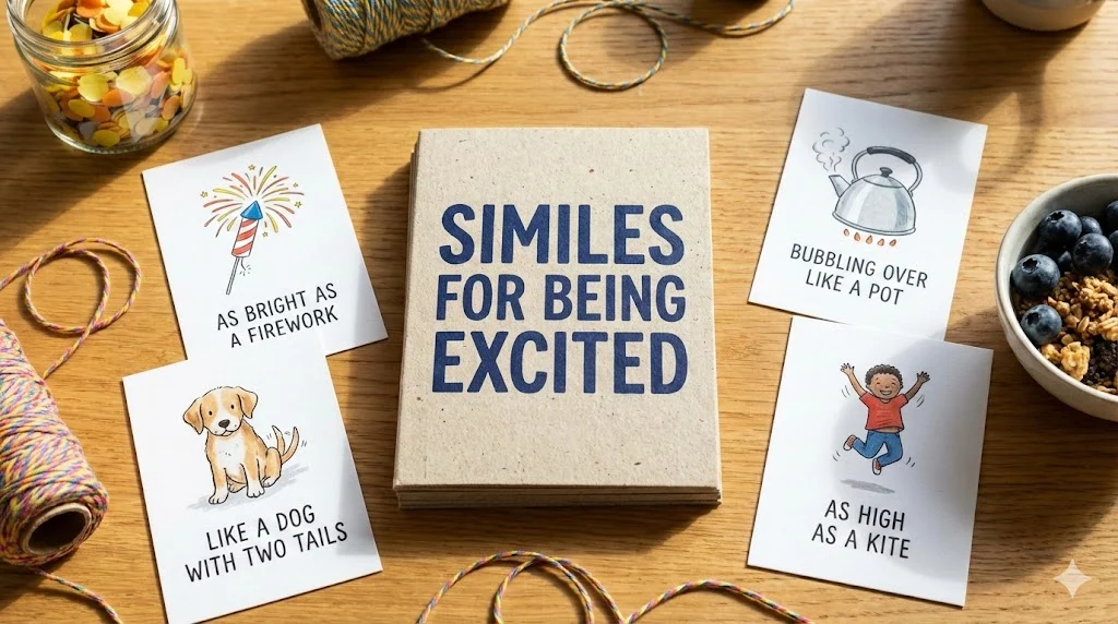 similes for being excited