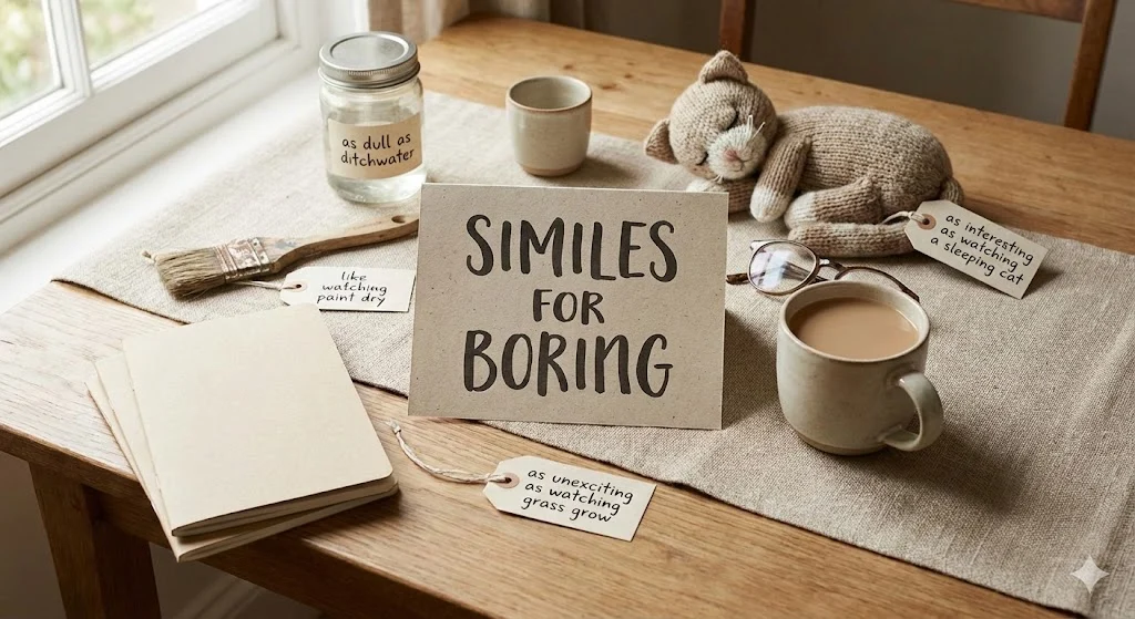 similes for boring