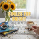 similes for bright