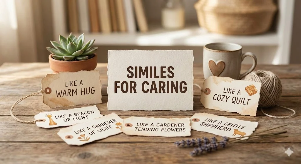 similes for caring