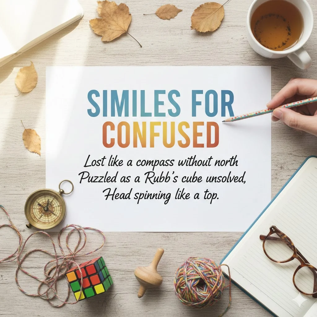 similes for confused