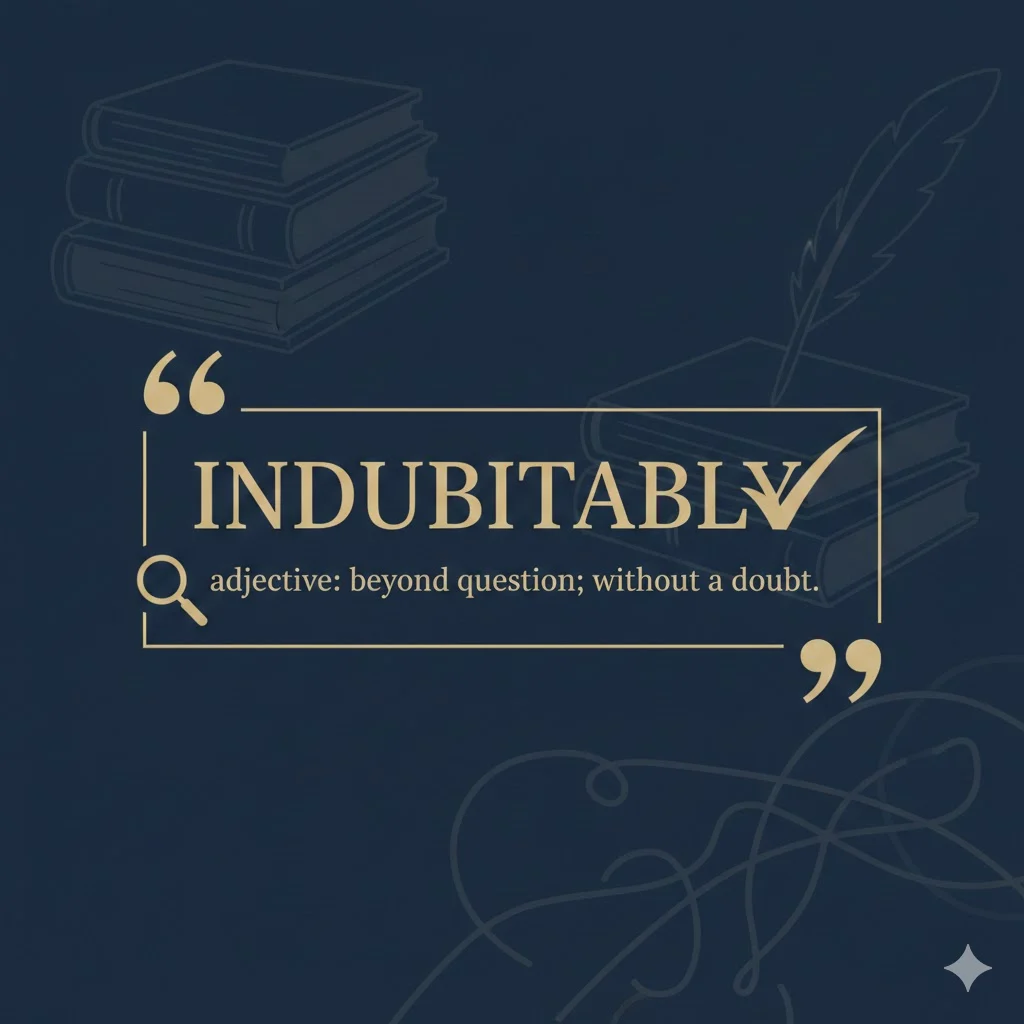 indubitabily meaning