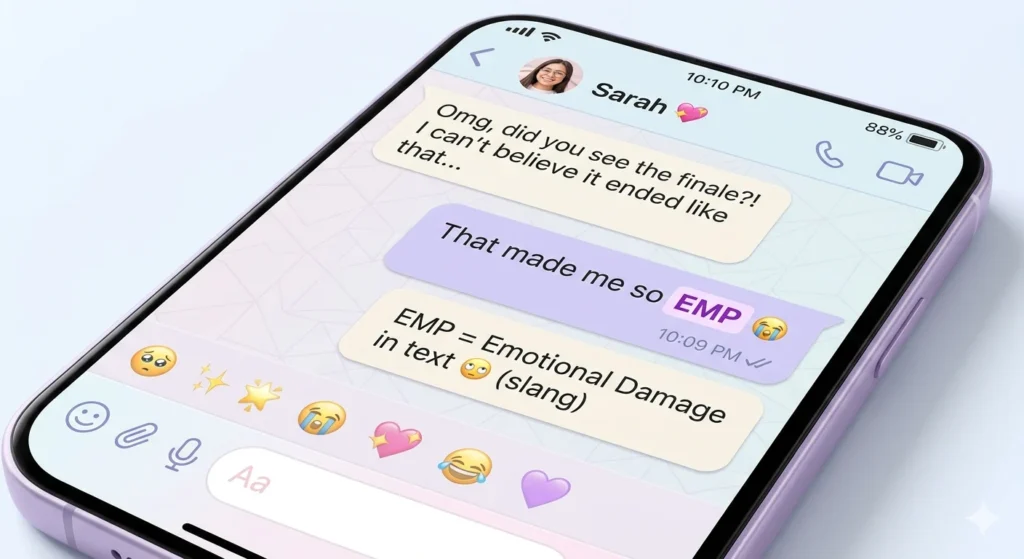 emp meaning in text from a girl