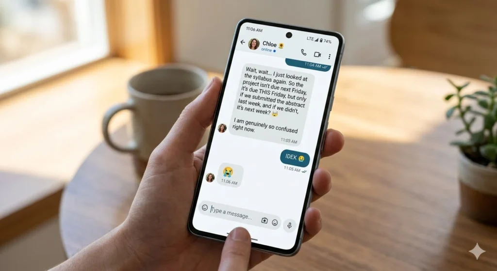 idek meaning in text