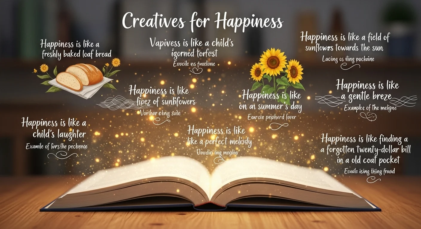 creative similes for happiness