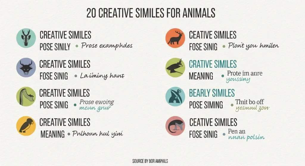 similes for animals