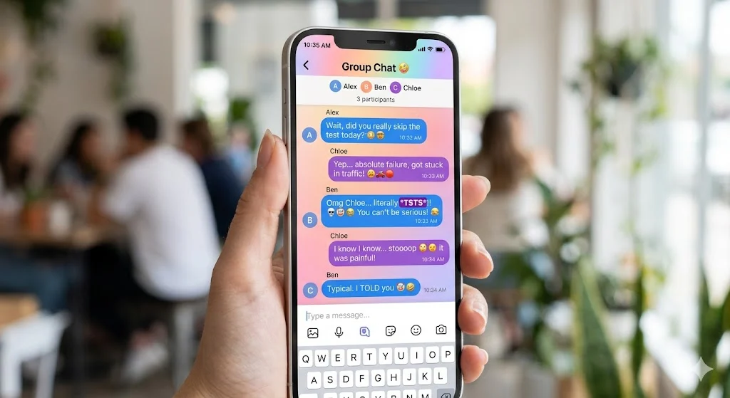 tsts meaning in text