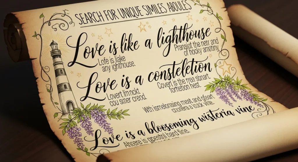 unique similes for love