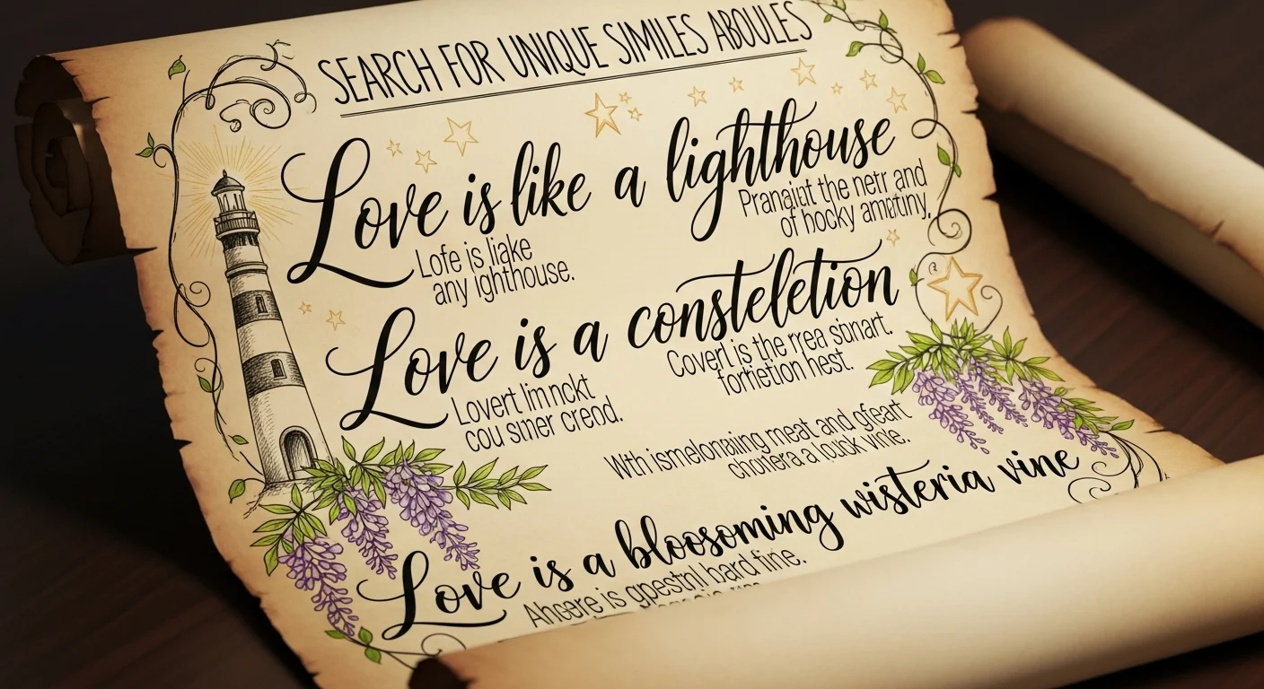unique similes for love